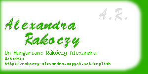 alexandra rakoczy business card